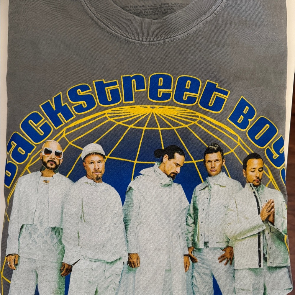 Backstreet Boys Graphic Men's Gray T-Shirt Size Large